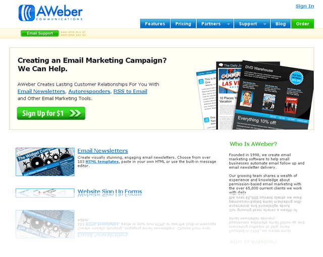 Email Marketing Software, Email Newsletters and Autoresponders by AWeber_1259927140533