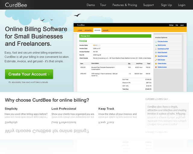 Online Billing Software & Invoicing System - CurdBee_1259926536109